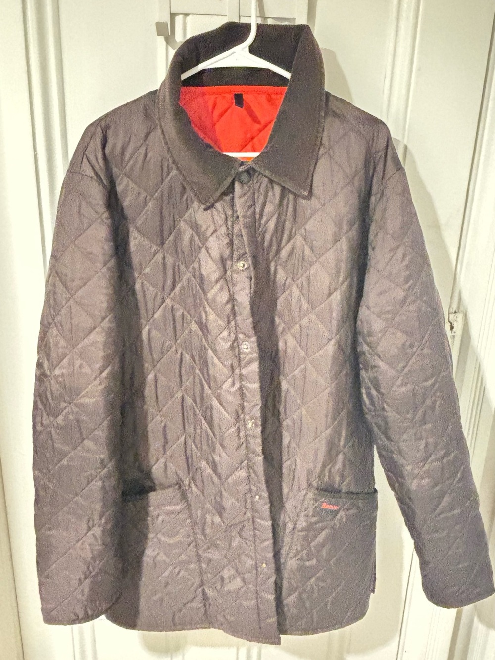Barbour Quilted Men's Jacket with Contrast Lining - Brown